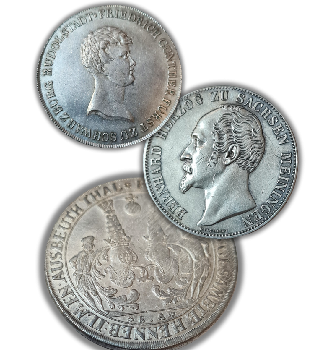 Silbermünze mit Gravur aus dem 19. Jahrhundert – Numismatik Thüringen, Werner Münzen Suhl